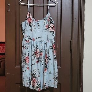 SHEIN CURVE 2XL Blue Floral Summer Dress